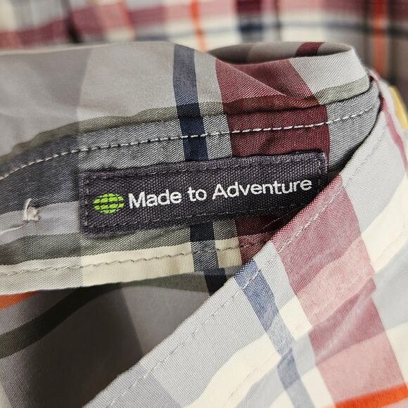 ExOfficio Insect Shield Plaid Button Up Shirt XL Long Sleeve Outdoor Hiking Fish - Picture 5 of 14